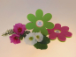 Preview: Untersetzer aus Filz in Blumenform  -  2-farbig