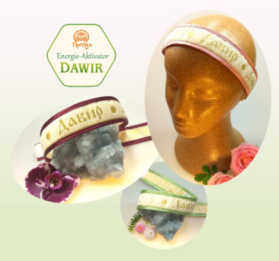 Stirnbänder mit Energie-Aktivator DAWIR (mit Borten-Umrandung)