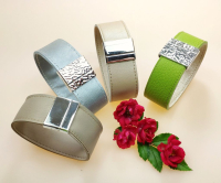Lederarmbänder "DIE SCHLICHTEN" mit Energie-Aktivator DAWIR
